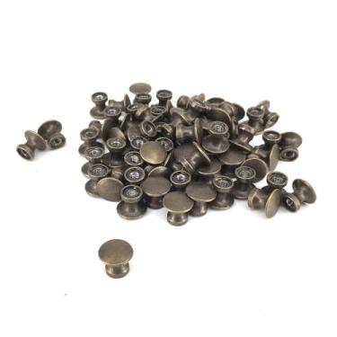 Imagem de Puxadores e puxadores para caixa de joias, botão pequeno vintage para móveis, gaveta para armário de vinho, caixa de madeira para vestir, 12 * 11mm