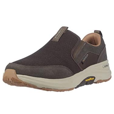 Imagem de Skechers Tênis masculino Go Walk Outdoor atlético sem cadarço com espuma viscoelástica resfriada a ar, Marrom, 46