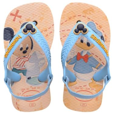Imagem de Chinelo Havaianas Baby Disney Classics Minnie Mickey Com Elastico Unissex (Amarelo Pop, BR, Bebê, Numérico, M, 20)