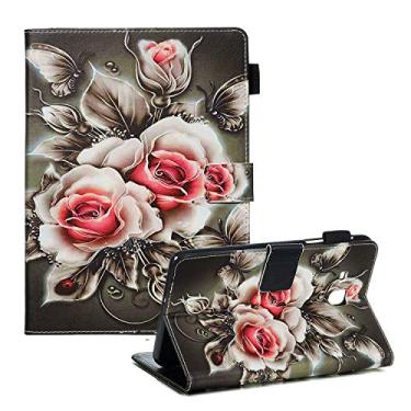 Imagem de UUcovers Capa fólio para tablet Samsung Galaxy Tab A de 7 polegadas 2016 (SM-T280/T285), capa fina de couro de poliuretano termoplástico traseiro à prova de choque com compartimentos para cartões,