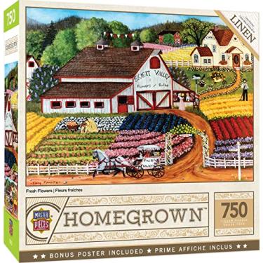 Imagem de MasterPieces Homegrown 750 Puzzles Collection - Fresh Flowers 750 Piece Jigsaw Puzzle
