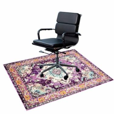 Imagem de Xyrjova Tapete de cadeira para piso de madeira, tapete protetor de mesa