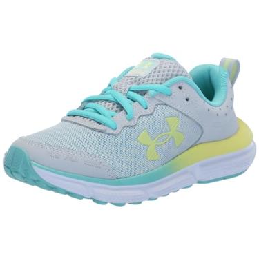 Imagem de Under Armour Assert 10 para meninos, (103) Cinza Halo/Turquesa Radial/Amarelo Sônico, 19