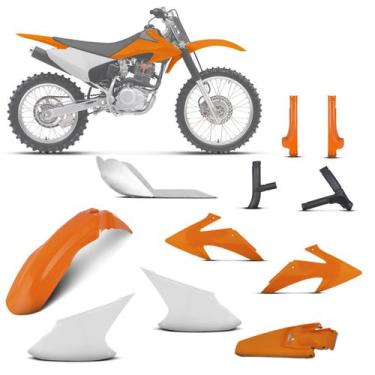 Imagem de Kit Plástico Crf 230f 2008 À 2014 - Pro tork, LARANJA, Único