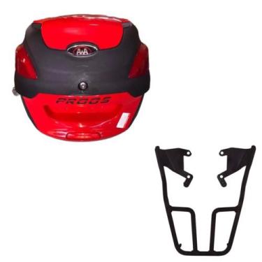 Imagem de Baú 41 litros Vermelho com Bagageiro para CG TITAN 160 2016 em diante 