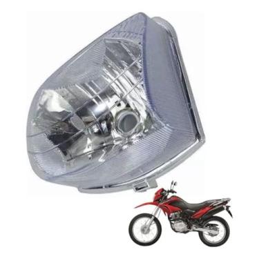 Imagem de Farol Bloco Óptico Moto  Motoboy Motoqueiro Honda Nxr Bros 125 150 200