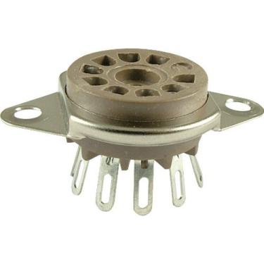 Imagem de Belton Soquete de tubo de vácuo (VT9-ST-2) 9 pinos/miniatura, Micalex, suporte de chassi superior