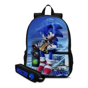 Imagem de Kit Mochila Escolar Com Estojo Infantil Sonic Volta Ás Aulas - Thuco G