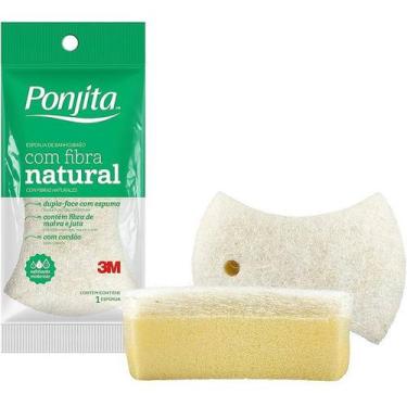 Imagem de Esponja de Banho com Fibra Natural Dupla Face Ponjita - 3M