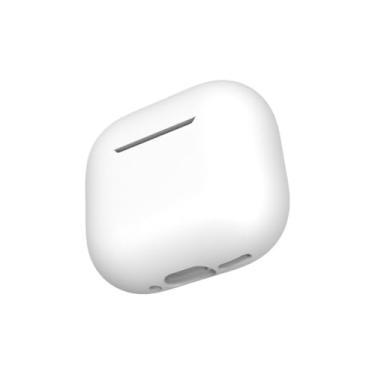 Imagem de 2 pacote 2024 novo caso para airpods 4 fone de ouvido capa silicone protetor sem fio acessórios,White