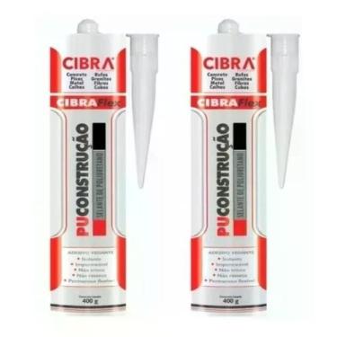 Imagem de 02 Selante Adesivo Poliuretano Cibra Pu Construção 400 Preto - Cibra S