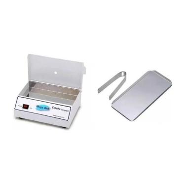 Imagem de Estufa Esterilizadora Mega Bell Com Bandeja E Pinça Inox, Branco