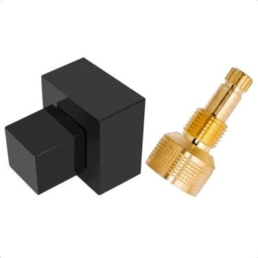 Imagem de Acabamento para Registro Gaveta Preto Quadrado 1.1/2 e 1.1/4 Padrão Do