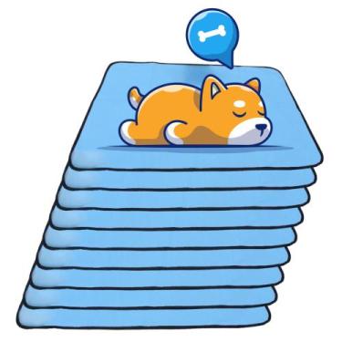 Imagem de 9 Tapetinhos Macios para Dormir Pet Antipulgas Antipulgas 200 Lavagens