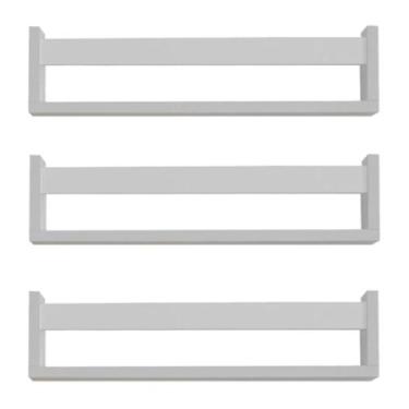 Imagem de Kit 3 Prateleira 60cm livro infantil revistas brinquedos, MDF branco -