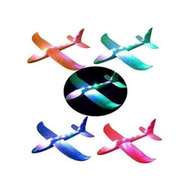 Imagem de Brinquedo Avião Planador Que Voa De Espuma 50Cm Com Led - Lynx Produçõ