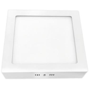Imagem de Painel Plafon Led Quadrado 24w Sobrepor Branco Frio Bivolt - EASY