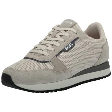 Imagem de BOSS Tênis masculino Kai Retro Style Low Profile, Leite de Amêndo, 45