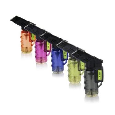 Imagem de Mini Maçarico Recarregável com Tampa Chama HM-444 * não vai carregado