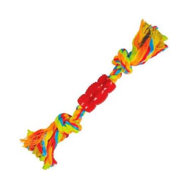Imagem de Brinquedo Mordedor Corda Rubber Bone Color para Cães Jambo - Jambo Pet