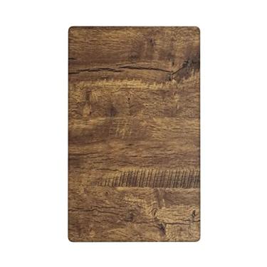 Imagem de Placa de parede em branco rústica Farmhouse, 1 placa de parede em branco sem dispositivo, impressão de madeira marrom tampas de tomada de placa de interruptor em branco único, tamanho padrão 11,4 x 7,9 centímetros