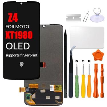 Imagem de Tela LCD de substituição para Motorola Moto Z4 AMOLED para Moto XT1980 XT1980-3 XT1980-4 Display LCD Touch Screen Digitalizador Assembléia com kit de reparo (AMOLED, suporta impressão digital)