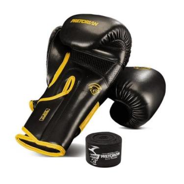 Imagem de Luva de Boxe e Muay Thai Elite Pretorian + 1 Par de Bangadens 3.5 Metr