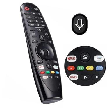 Imagem de Controle remoto Voice Magic AKB75855501 compatível com LG OLED QNED NanoCell Webos Smart TV com ponteiro e função de voz