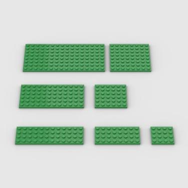 Imagem de Classic Building Plate Assortment Pack, 50pcs Green Bulk plates with 7 Size Building Plate Base Plate, Compatible with Lego Parts and Pieces, Building Bricks, for Most Brands(Color:Green)