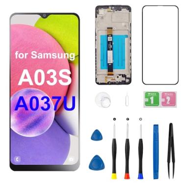 Imagem de Substituição de tela para Samsung Galaxy A03S A037U versão dos EUA, para Samsung A03S SM-A037U LCD Touch Frame Display Digitalizador Assembly com kits de ferramentas de reparo 16.5 cm