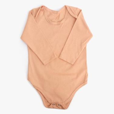 Imagem de Body Infantil Basico Liso Manga Comprida Algodão P ao GG - Bliss, Nude