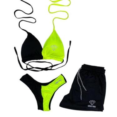 Imagem de Conjunto Biquíni Com Bojo Cortininha Gringas Model, Verde, Unico 36- 4