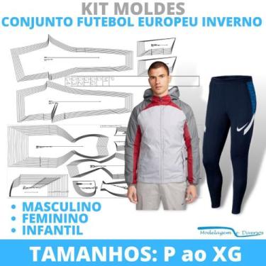 Imagem de Kit molde conjunto futebol inv, modelagem&diversos, correios