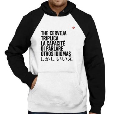 Imagem de Moletom The cerveja triplica la capacité di parlare otros idiomas - Fo