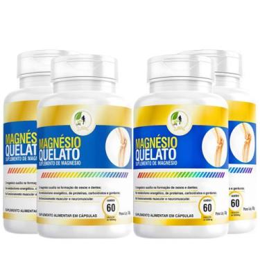 Imagem de KIT C/4 Suplemento Magnésio Quelato 60 Cápsulas - Fits Life