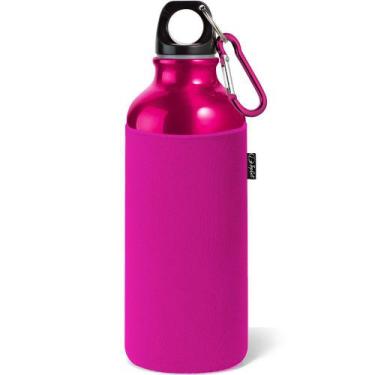 Imagem de Garrafa Squeeze Sport 500 ml com Luva Térmica TopGet, Rosa