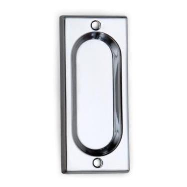 Imagem de Puxador Concha Embutir Retangular Cromada Isero12 Pçs+paraf - ferragen