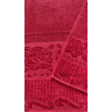 Imagem de Kit de Toalha de Banho e Rosto - Clamatex, Vermelho
