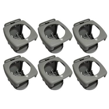 Imagem de 6 Porta Copo Retrátil Dobrável Barco Lancha Carro Cinza Claro - TOP-AR