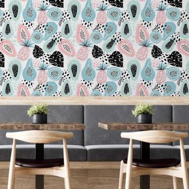 Imagem de Papel De Parede Adesivo Frutas Tropicais N05017 0,58X3,00M - Adesivo B