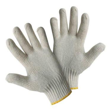 Imagem de Luva Segurança Tricotada Em Algodão Sem Pigmento Sem Cor Epi - PROTEPL