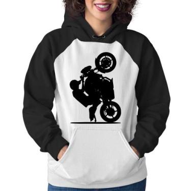 Imagem de Moletom Feminino Moto Grau XJ6 - Foca na Moda, Branco, Preto, G