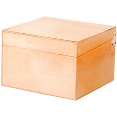 Imagem de Fichário de Mesa Madeira Pinho 4X6, 17X18X12,5CM - Souza