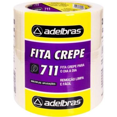 Imagem de Fita Crepe 711 Crepe 24MM X 40M Pacote com 05 - Adelbras