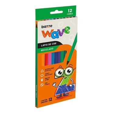 Imagem de Lápis De Cor 12 Cores Escolar - Wave Bze - Macrozao