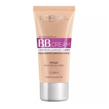 Imagem de BB Cream Loreal Cor Clara Fps 20 - 30ml - L OREAL, Claro, 1 Unidade, 3