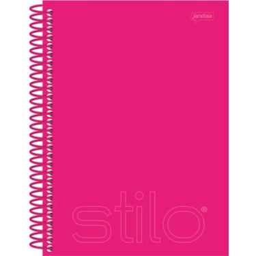 Imagem de Jandaia - Caderno Espiral 151x210mm Capa Cristal Flexível 80Fls Stilo - Rosa Neon