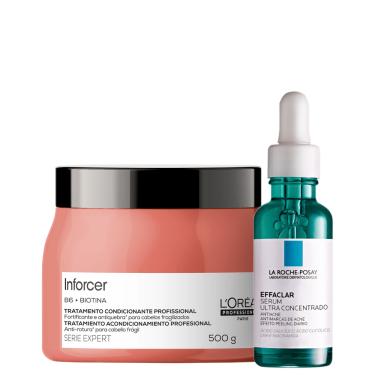Imagem de Kit Beleza na Web L`Oréal Professionnel Inforcer & La Roche-Posay Effaclar Ultra Concentrado (2 Produtos)