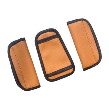 Imagem de TTETTZ Capa para Alça de Ombro de Carrinho, Acessório para Carrinho de Apoio de Quadril, Almofadas para Cinto de Carro, Cinto de Segurança para Carro, Marrom