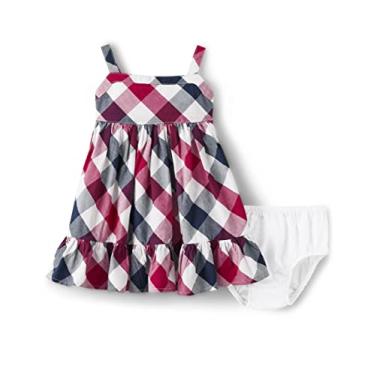 Imagem de Gymboree Vestidos elegantes para ocasiões especiais sem mangas para bebês meninas com capa de fralda, Flamingos, 3-6 Meses